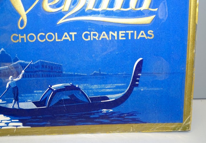 -PLAQUE PUBLICITAIRE CARTONNEE CHOCOLAT GRANETIAS VENITIA (ANCIEN ESCOFFIER)  D