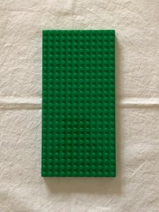 Plaque rectangulaire verte Lego