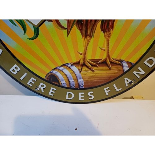 Plaque Tole Publicitaire  Coq Hardi 