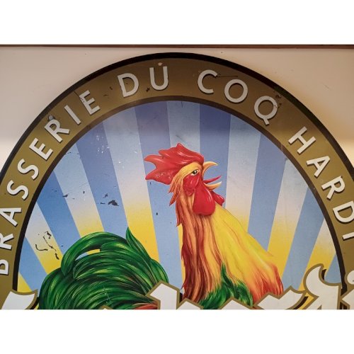 Plaque Tole Publicitaire  Coq Hardi 