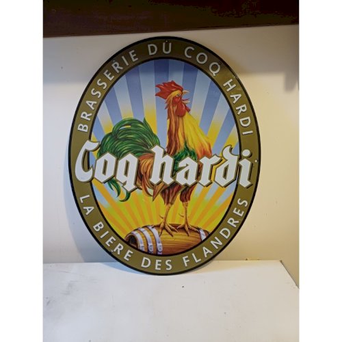 Plaque Tole Publicitaire  Coq Hardi 