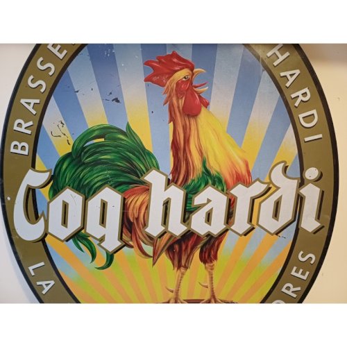 Plaque Tole Publicitaire  Coq Hardi 