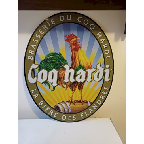 Plaque Tole Publicitaire  Coq Hardi 