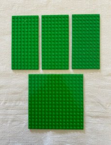 Green Lego plates