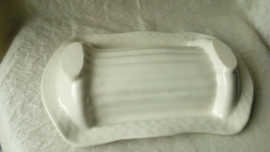 PLAT A ASPERGES EN BARBOTINE 20 ÈME *