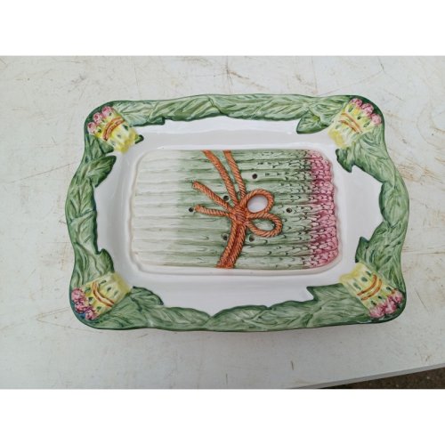 Plat à Aspèrges en Faience