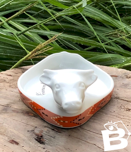 Plat à camembert en porcelaine Apilco