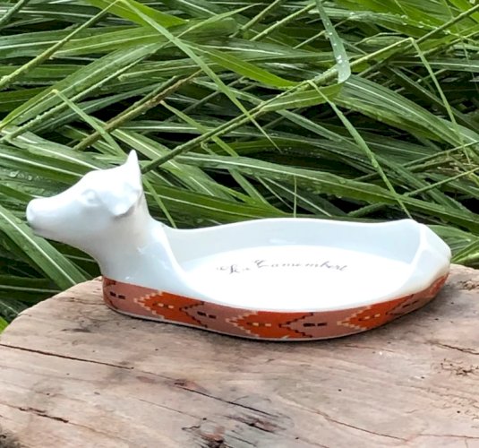Plat à camembert en porcelaine Apilco