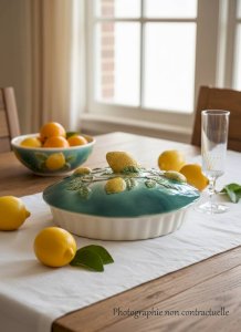 Lidded earthenware dish