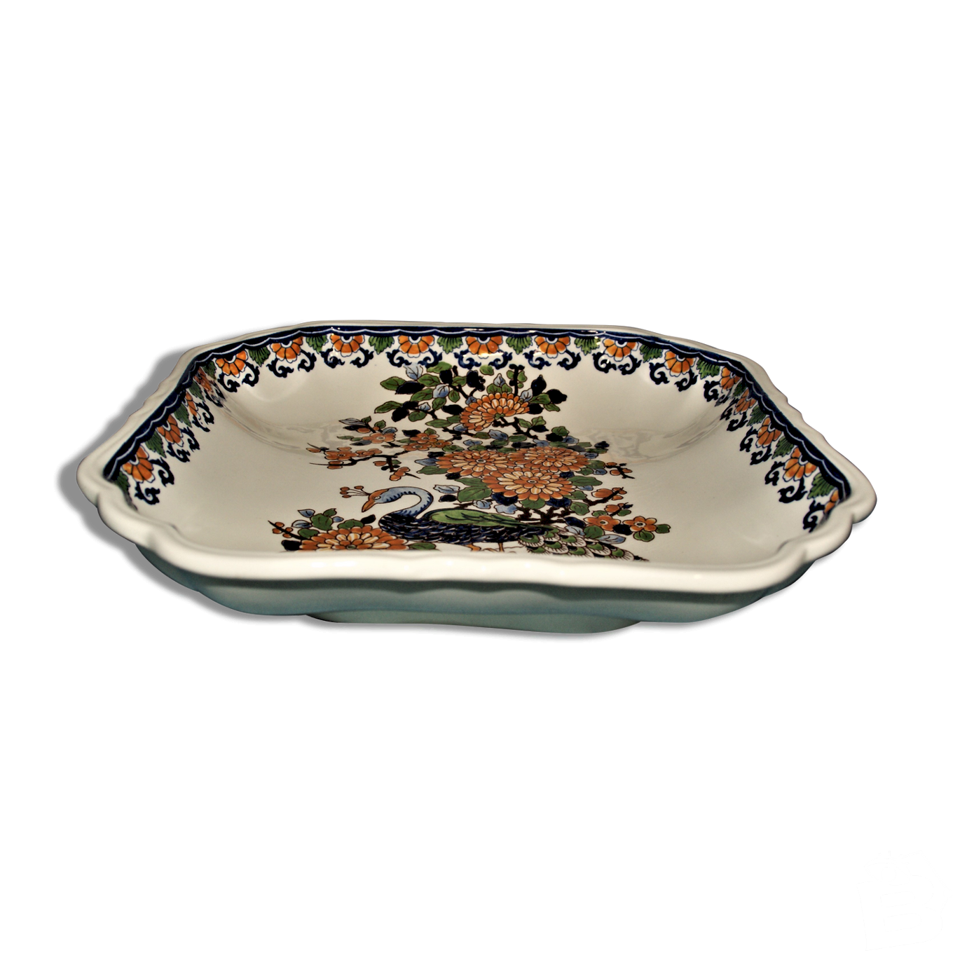 Soupière Chinoise (grand modèle) Porcelaine polychrome à décor de paon