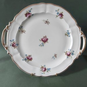 Antique cake plate in Limoges porcelain, Bernardaud