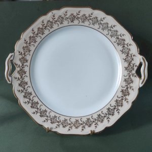 Antique cake dish in Limoges porcelain