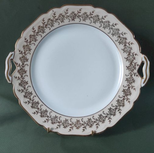 Plat à gâteau ancien en porcelaine de Limoges