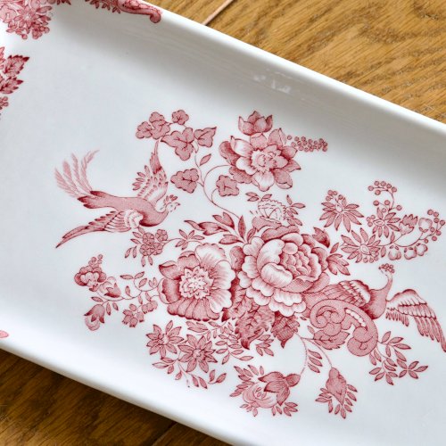 Plat à gâteau Staffordshire en faïence anglaise Asiatic Pheasants