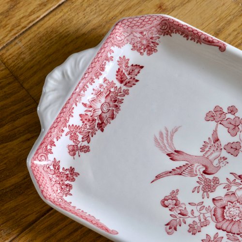 Plat à gâteau Staffordshire en faïence anglaise Asiatic Pheasants