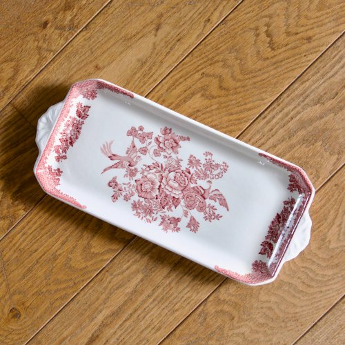 Plat à gâteau Staffordshire en faïence anglaise Asiatic Pheasants