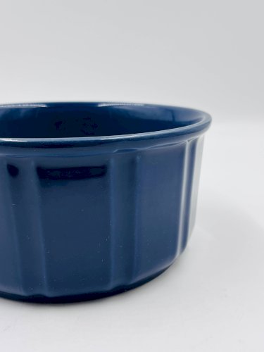 Plat à gratin en céramique bleue Glasur keramik, années 70
