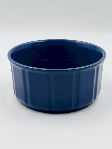 Plat à gratin en céramique bleue Glasur keramik, années 70