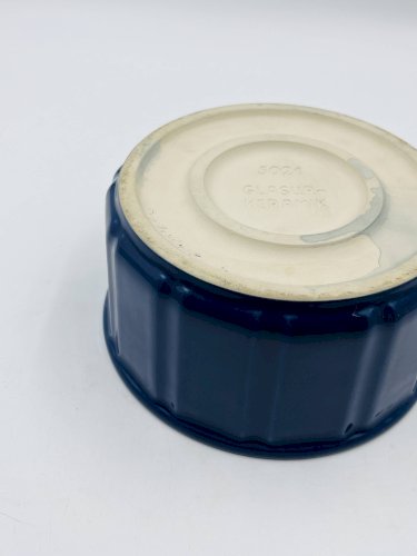Plat à gratin en céramique bleue Glasur keramik, années 70