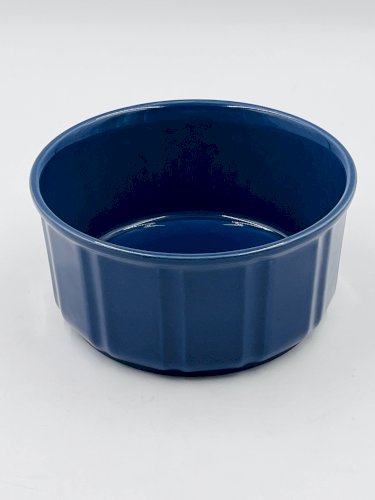 Plat à gratin en céramique bleue Glasur keramik, années 70