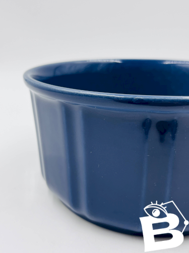 Plat à gratin en céramique bleue Glasur keramik, années 70