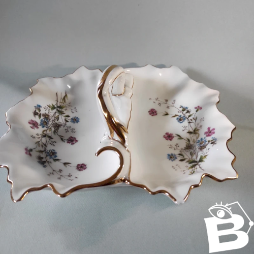 Plat à mendiants en porcelaine de Limoges CFH GDM