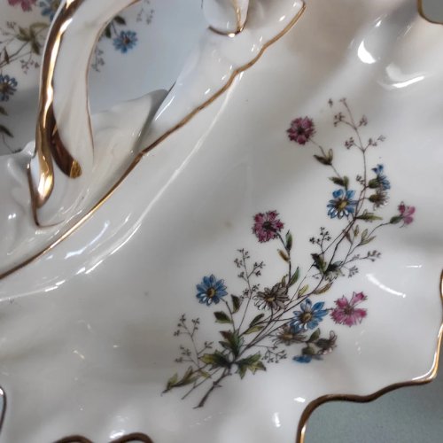 Plat à mendiants en porcelaine de Limoges CFH GDM