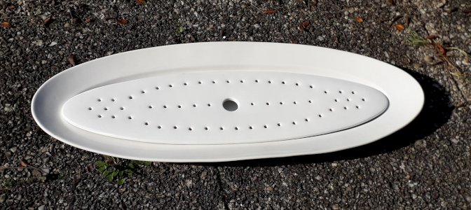 Plat à poisson porcelaine