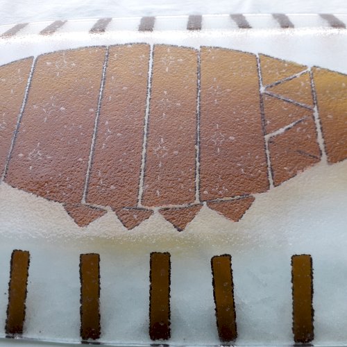 Plat à poisson verre Murano 