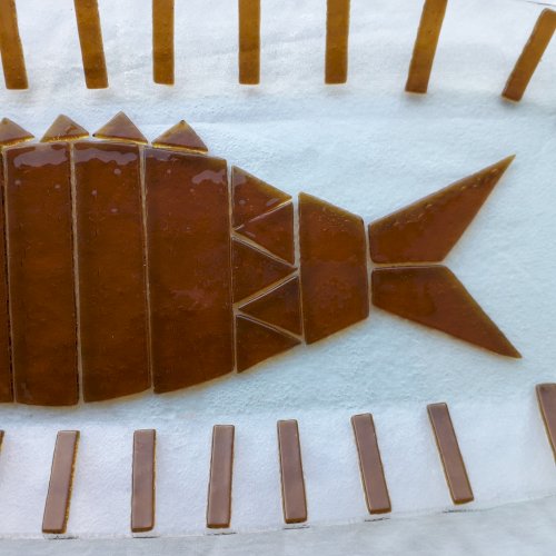Plat à poisson verre Murano 