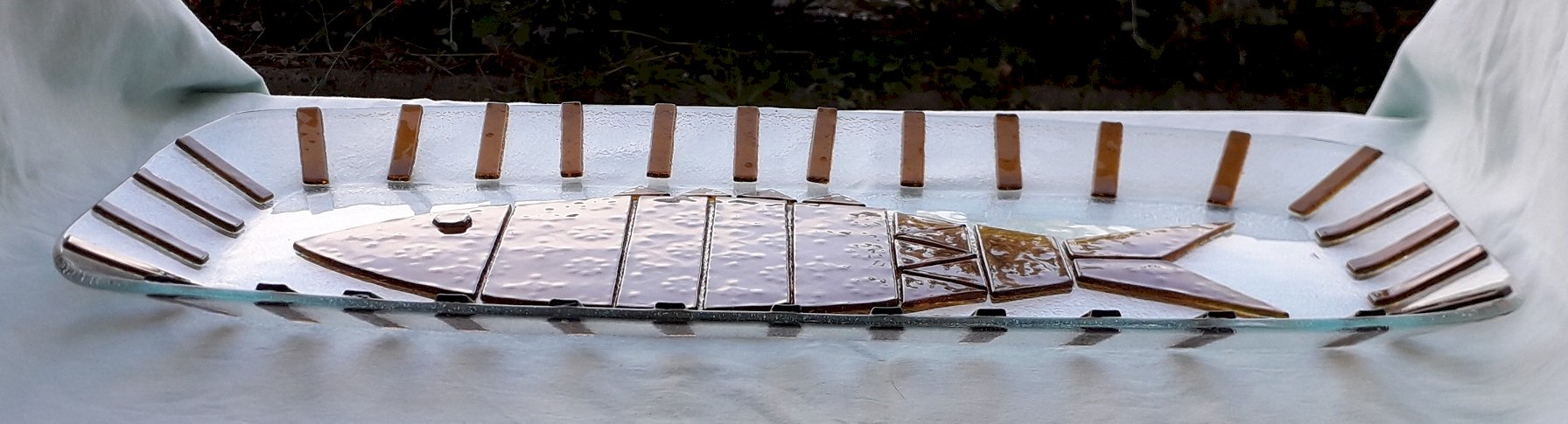 Plat à poisson verre Murano 