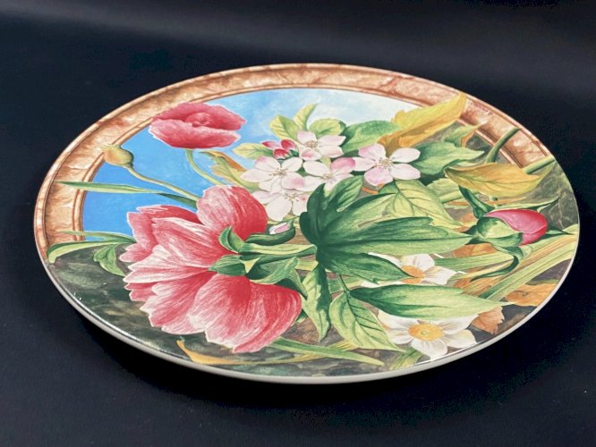 Plat à tartes à gâteaux en faïence de Gien décor Volupté