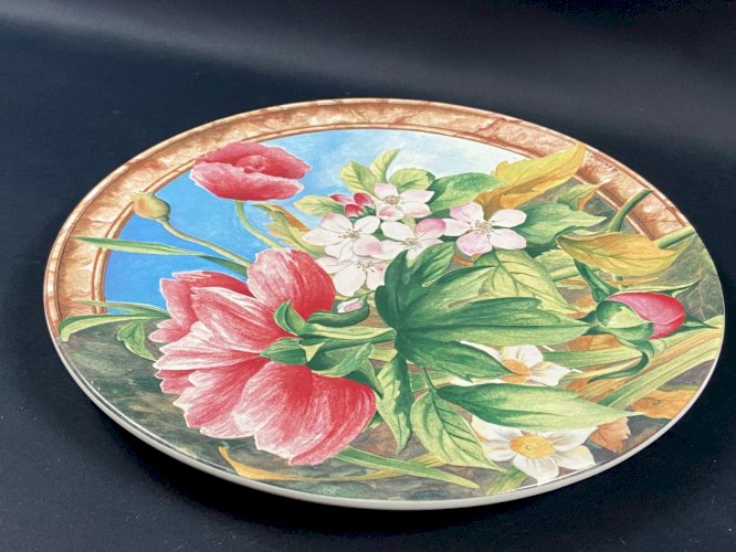 Plat à tartes à gâteaux en faïence de Gien décor Volupté