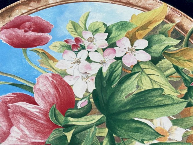 Plat à tartes à gâteaux en faïence de Gien décor Volupté