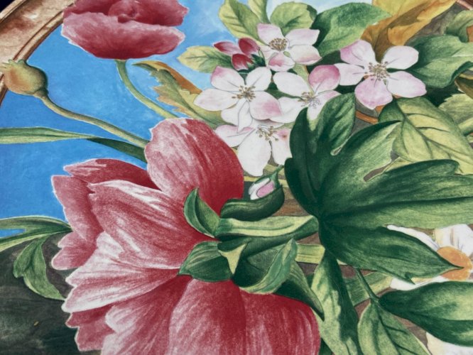 Plat à tartes à gâteaux en faïence de Gien décor Volupté