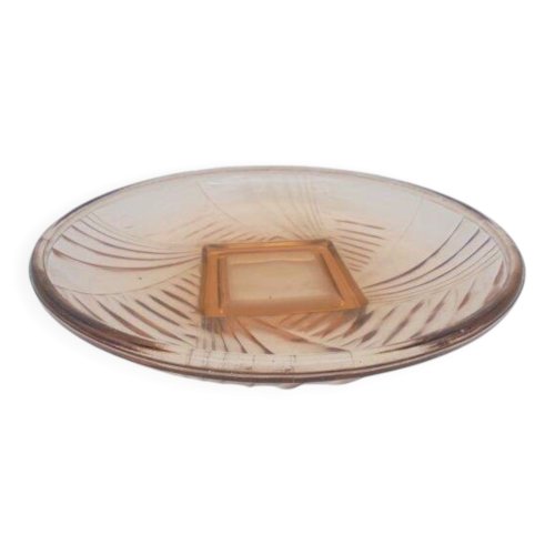 Plat art déco rose