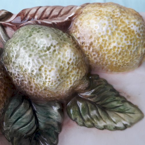 Plat barbotine citrons