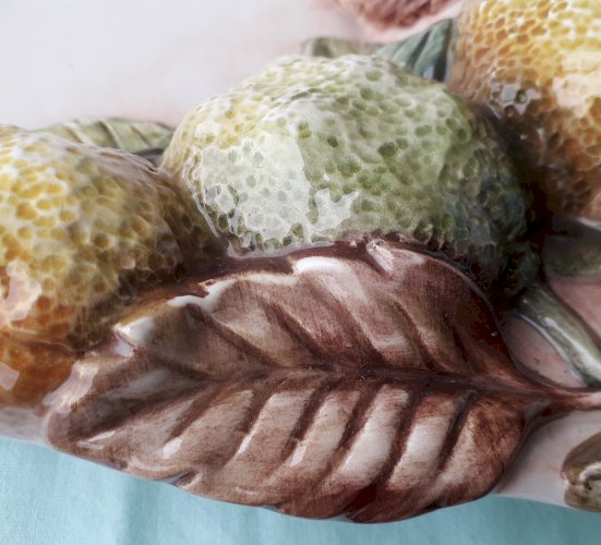 Plat barbotine citrons