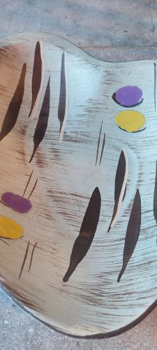 Plat céramique West Germany Freeform MCM années 50/60