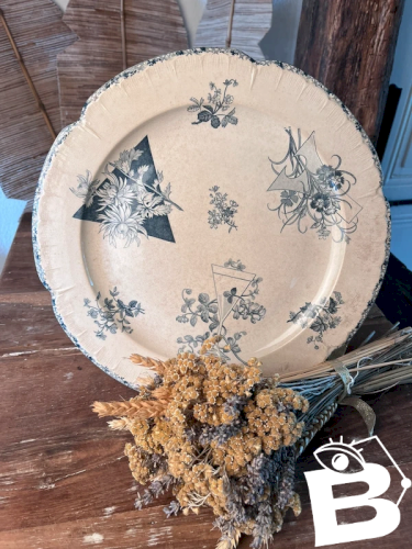 Plat Choisy le Roi modèle Régence en terre de fer