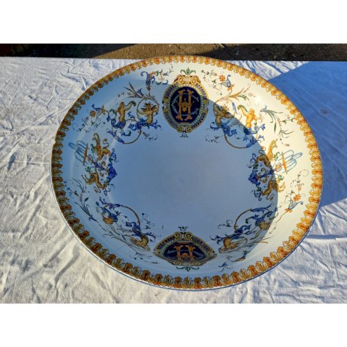 Plat Creux en Faience de Gien 19 ème