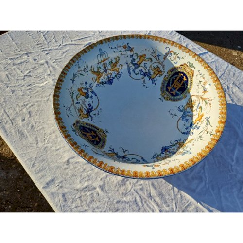 Plat Creux en Faience de Gien 19 ème