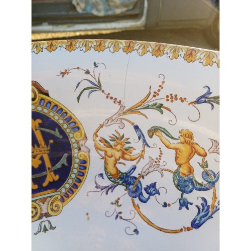 Plat Creux en Faience de Gien 19 ème