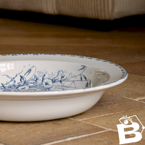 Plat creux en terre de fer Sarreguemines Carmen, XIXe s.