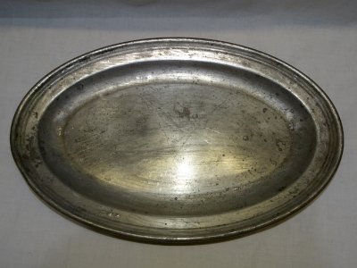 - OVAL COPPER PLATE INTERIOR TINNED DECORATION KITCHEN COLLECTION D