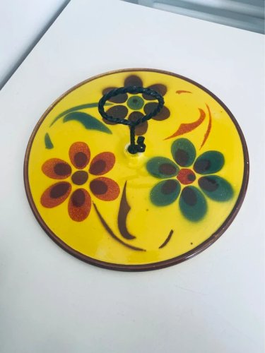 Plat de présentation / fromages / gâteaux vintage Saint Clément Années 70 Pop Art