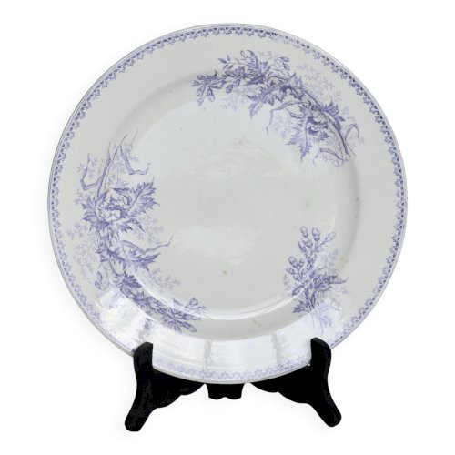 Plat de service antique faïence Société Céramique Maestricht – Décor floral