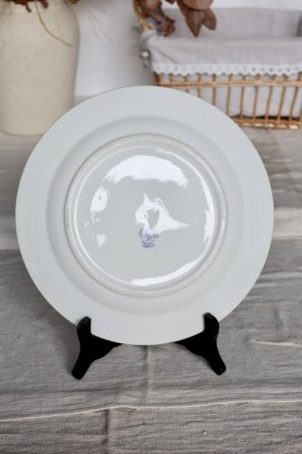 Plat de service antique faïence Société Céramique Maestricht – Décor floral