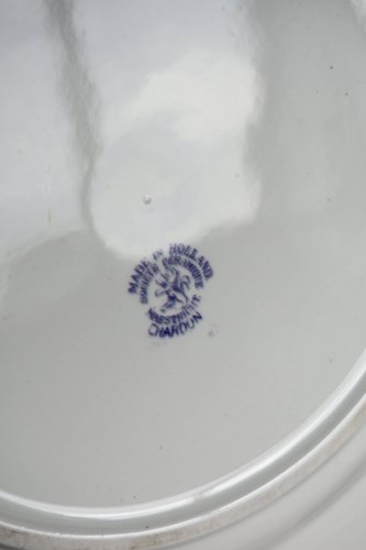 Plat de service antique faïence Société Céramique Maestricht – Décor floral