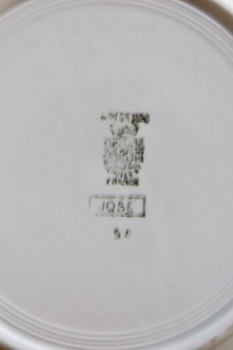 Plat de service creux ancien faïence Sarreguemines Digoin - Modèle José